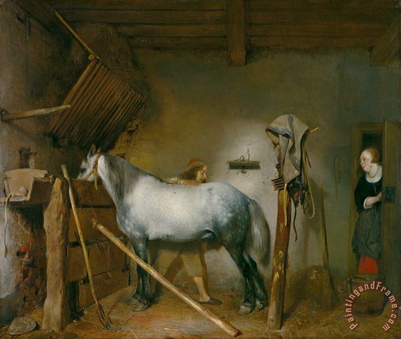 Gerard ter Borch Horse Stable Art Painting