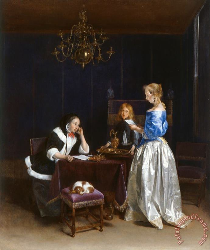 The Letter painting - Gerard ter Borch The Letter Art Print