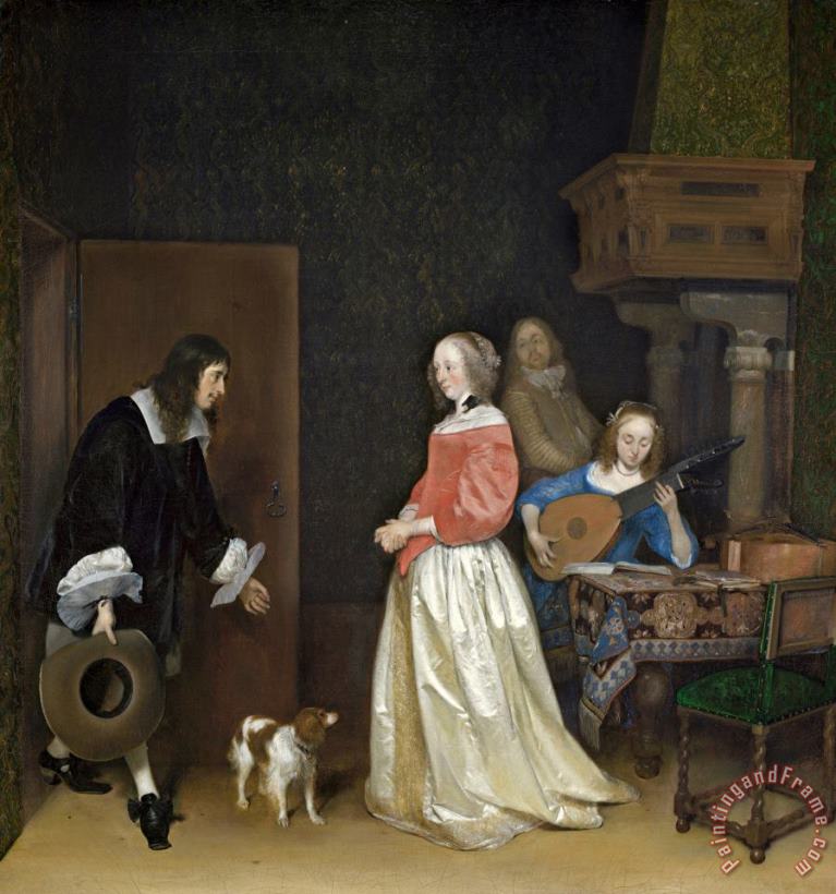 Gerard ter Borch The Suitor's Visit Art Painting