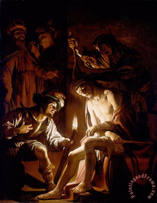 Christ Crowned with Thorns painting - Gerard Van Honthorst Christ Crowned with Thorns Art Print
