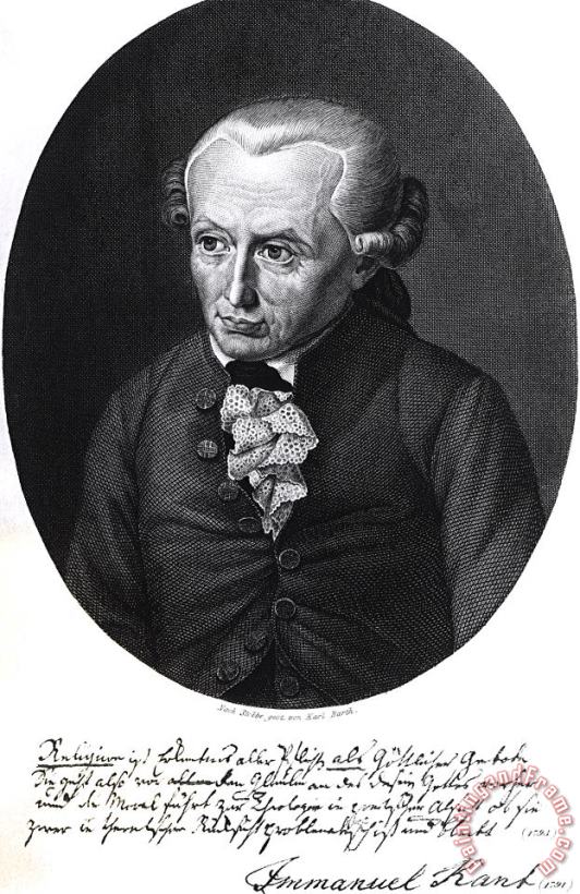 German School Portrait Of Emmanuel Kant Art Painting