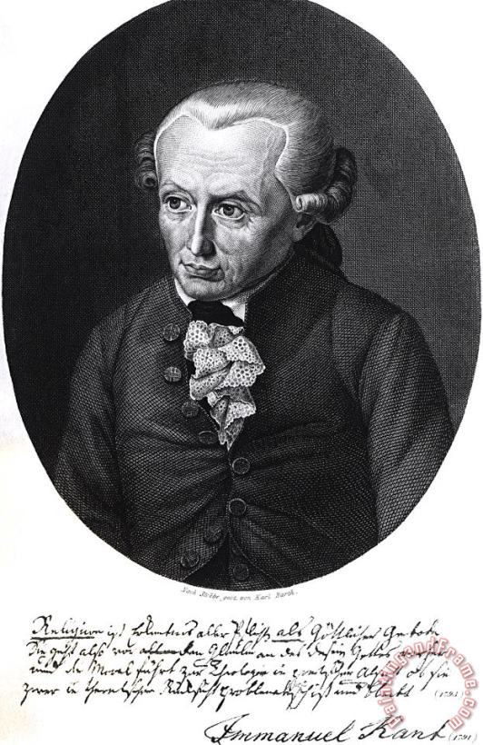 German School Portrait Of Emmanuel Kant Art Print German School Portrait Of Emmanuel Kant Art Print