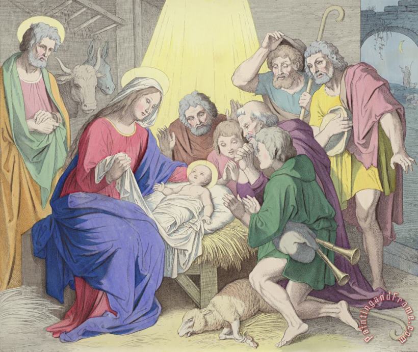 German School The Adoration Of The Shepherds Art Print German School The Adoration Of The Shepherds Art Print