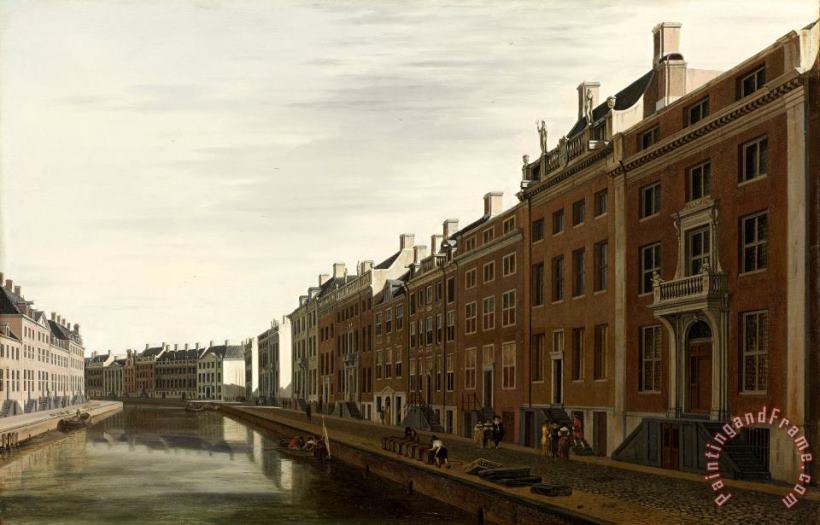 The 'golden Bend' in The Herengracht, Amsterdam, Seen From The West painting - Gerrit Adriaensz. Berckheyde The 'golden Bend' in The Herengracht, Amsterdam, Seen From The West Art Print