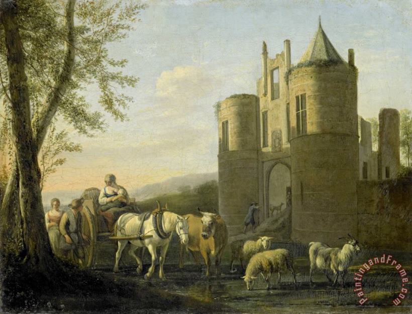 The Main Gate to Egmond Castle painting - Gerrit Adriaensz. Berckheyde The Main Gate to Egmond Castle Art Print