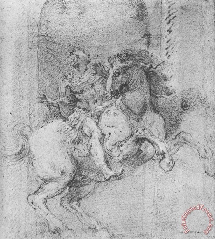 Study for The Equestrian Monument of Constantine The Great"" painting - Gian Lorenzo Bernini Study for The Equestrian Monument of Constantine The Great"" Art Print