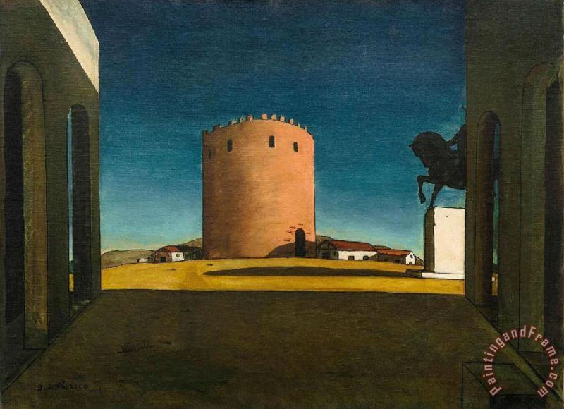 The Red Tower painting - Giorgio De Chirico The Red Tower Art Print