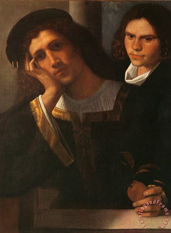 Giorgione Double Portrait (attributed to Giorgione) Art Print