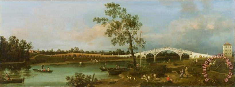 Old Walton's Bridge painting - Giovanni Antonio Canaletto Old Walton's Bridge Art Print