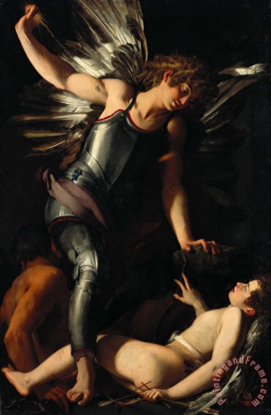 The Divine Eros Defeats The Earthly Eros painting - Giovanni Baglione The Divine Eros Defeats The Earthly Eros Art Print
