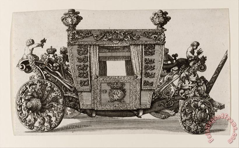 Giovanni Battista Lenardi Side View of The Second Carriage of Lord Castelmaine Built in 1686 by Andrea Cornely After His Own D... Art Painting