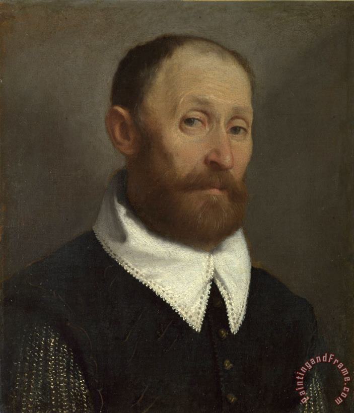 Giovanni Battista Moroni Portrait of a Man with Raised Eyebrows Art Print