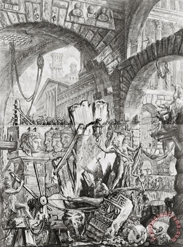 Giovanni Battista Piranesi The Man On The Rack Plate II From Carceri D'invenzione Art Print