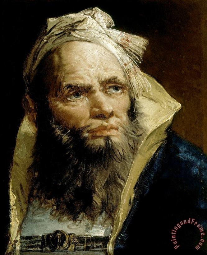 Head of an Oriental painting - Giovanni Battista Tiepolo Head of an Oriental Art Print