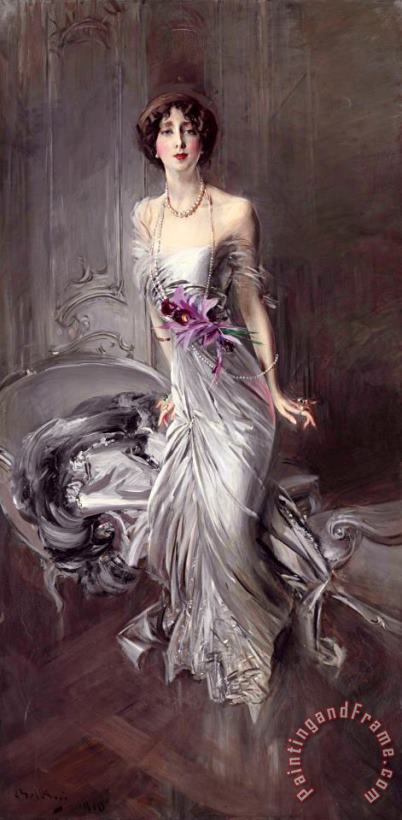 Portrait of Madame Eugene Doyen painting - Giovanni Boldini Portrait of Madame Eugene Doyen Art Print