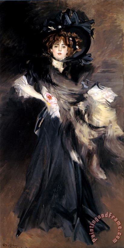 Giovanni Boldini Portrait of Mademoiselle Lantelme Art Print