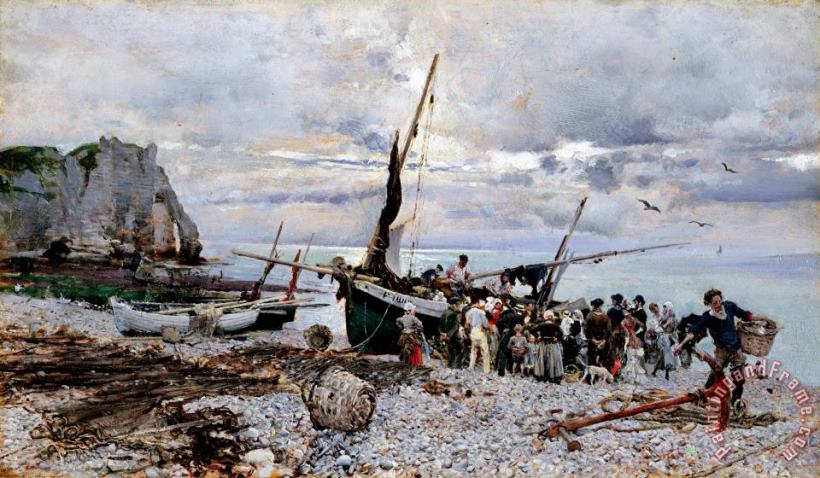 Giovanni Boldini The Return of The Fishing Boats Art Painting