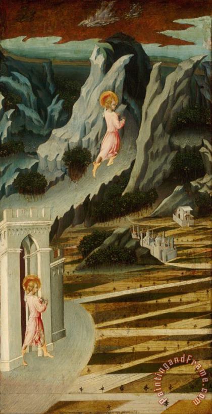 Giovanni di Paolo Saint John The Baptist Entering The Wilderness Art Painting