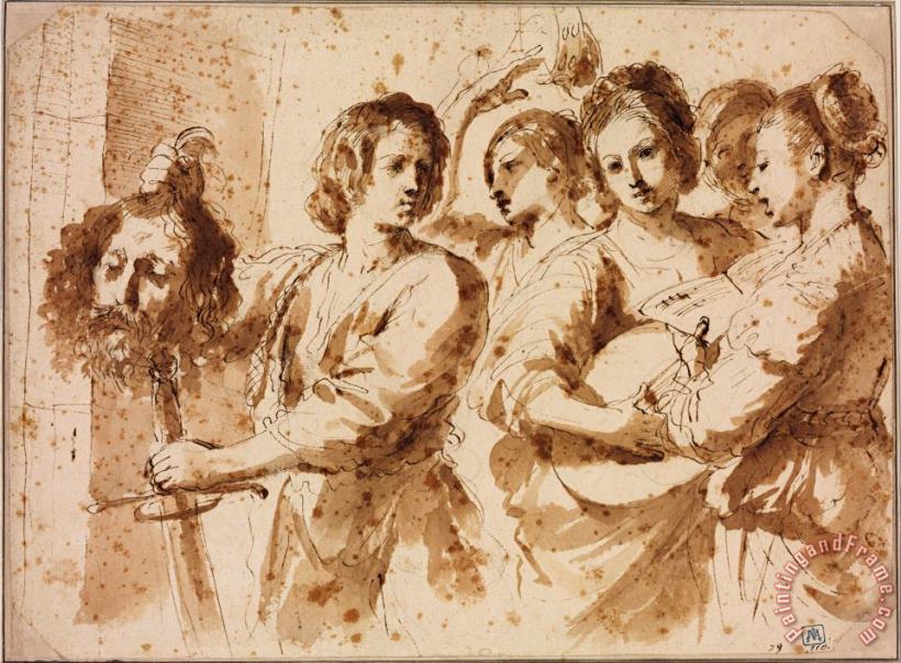 Giovanni F. Barbieri The Triumph of David Art Painting