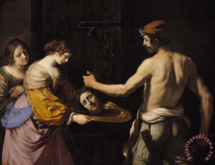 Salome Receiving the Head of St John the Baptist painting - Giovanni Francesco Barbieri Salome Receiving the Head of St John the Baptist Art Print
