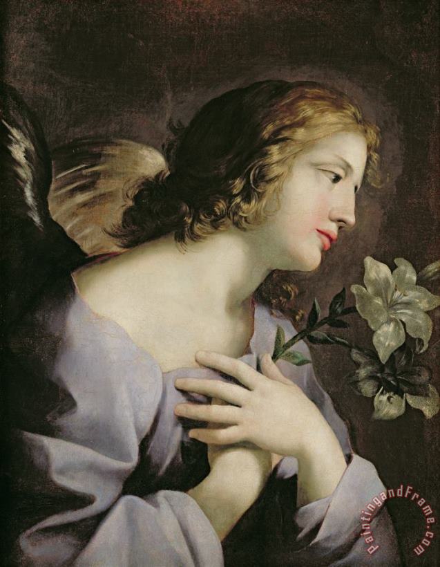 The Angel of the Annunciation painting - Giovanni Francesco Romanelli The Angel of the Annunciation Art Print