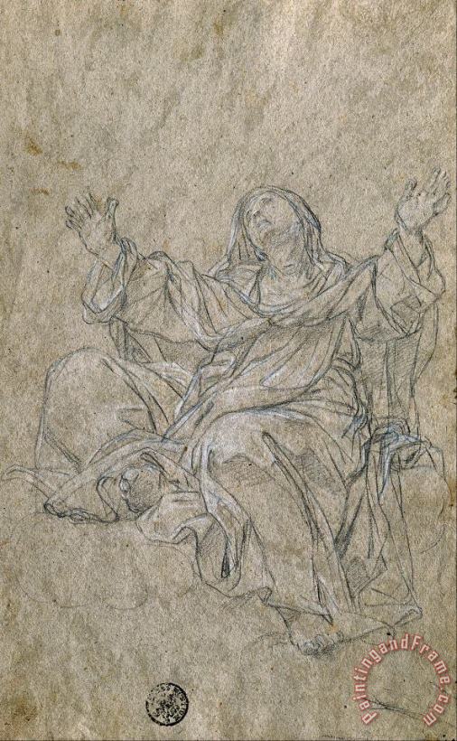 Giovanni Odazzi Study for Saint Catherine Art Painting