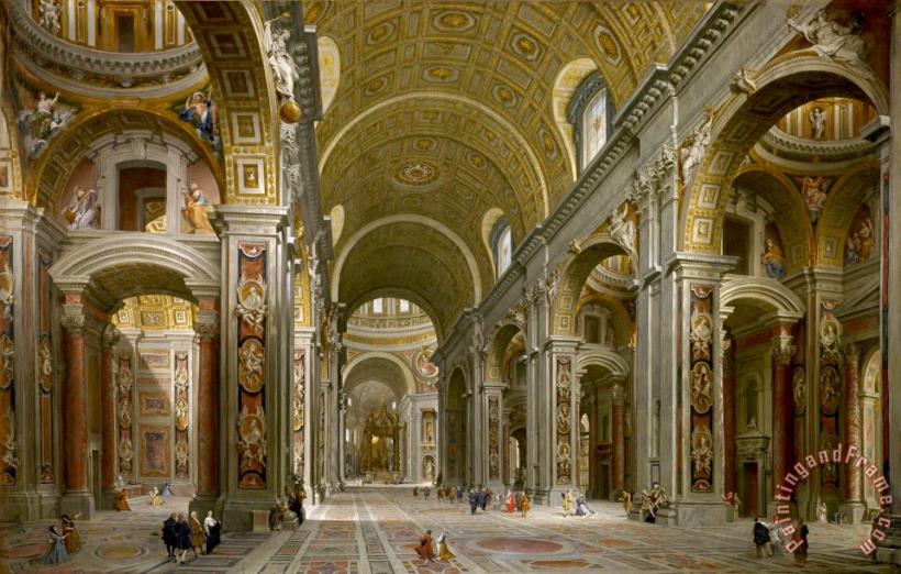 Giovanni Paolo Panini Interior of St. Peter's, Rome Art Print