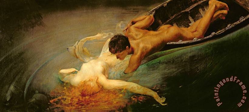 Green Abyss painting - Giulio Aristide Sartorio Green Abyss Art Print Green Abyss painting - Giulio Aristide Sartorio Green Abyss Art Print