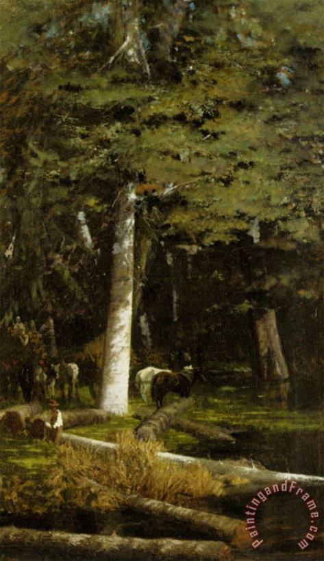 Giuseppe De Nittis Nella Foresta Art Painting