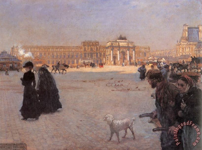The Place De Carrousel And The Ruins of The Tuileries Palace in 1882 painting - Giuseppe De Nittis The Place De Carrousel And The Ruins of The Tuileries Palace in 1882 Art Print