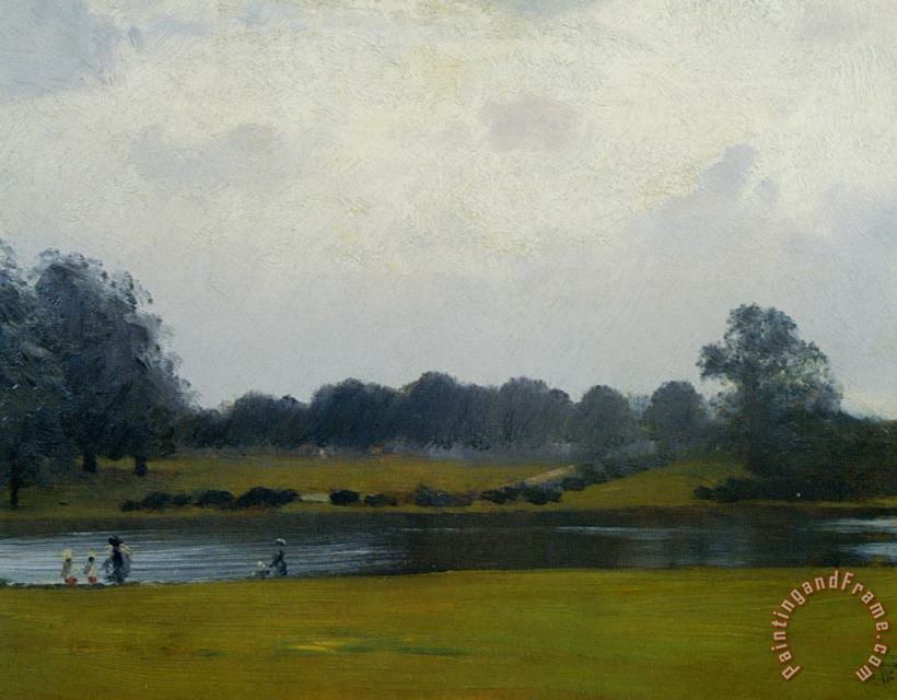 Giuseppe De Nittis The Serpentine Hyde Park Art Painting