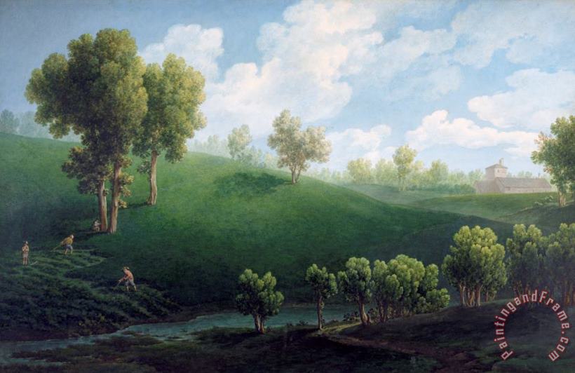 Fantastic Landscape painting - Giuseppe Pietro Bagetti Fantastic Landscape Art Print
