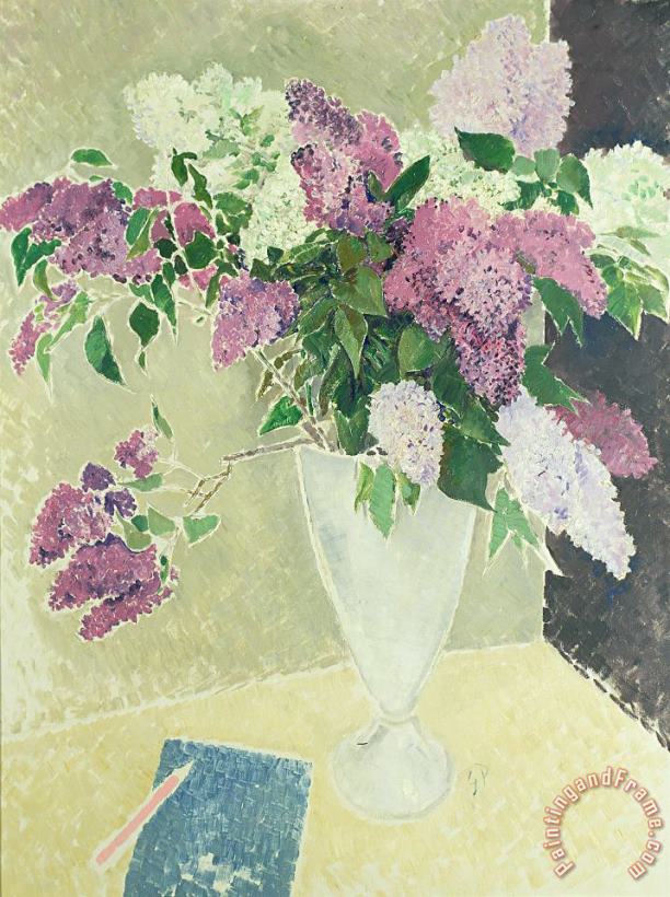  Lilacs painting - Glyn Warren Philpot  Lilacs Art Print