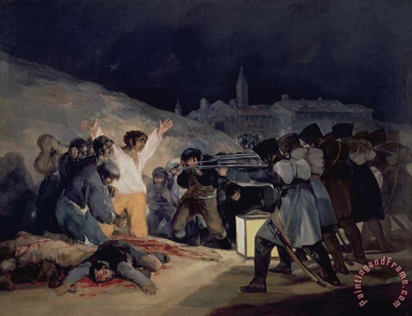 Goya Execution of the Defenders of Madrid Art Painting