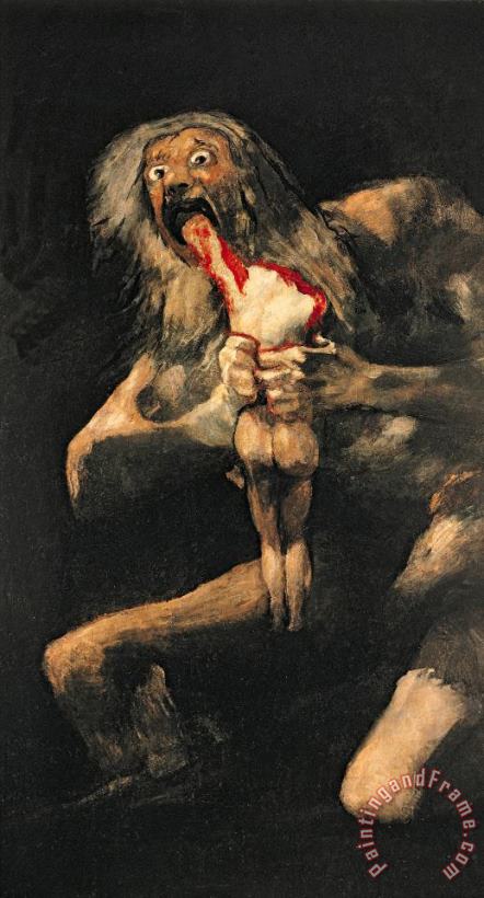 Saturn Devouring one of his Children painting - Goya Saturn Devouring one of his Children Art Print