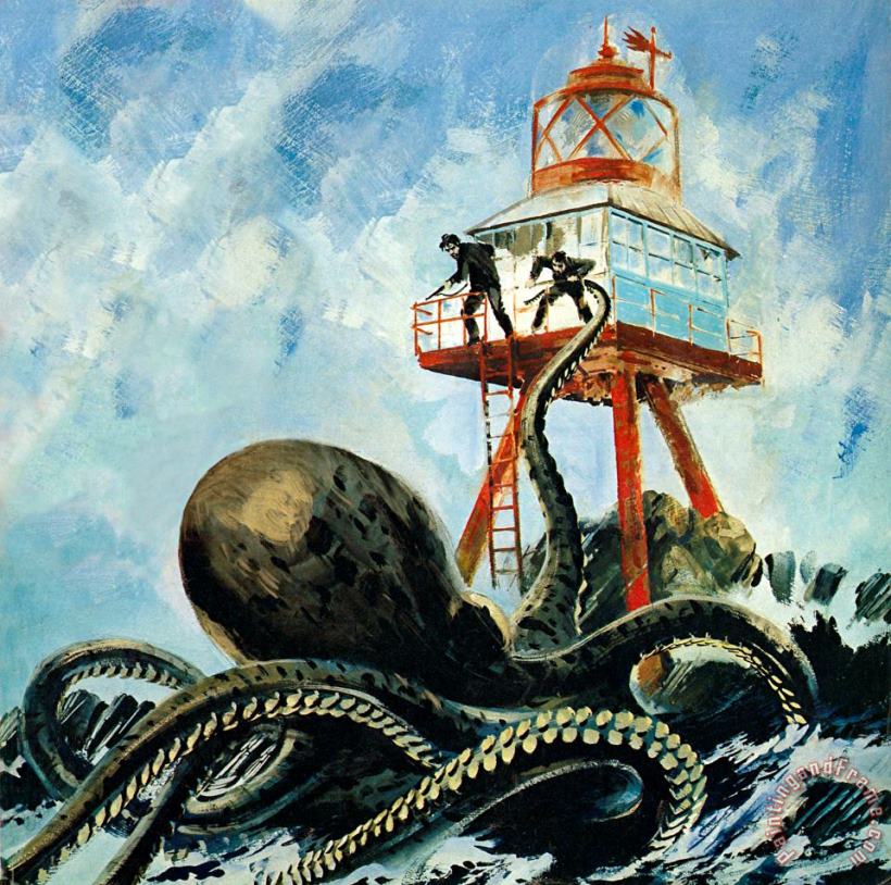Graham Coton The monster of Serrana Cay Art Painting
