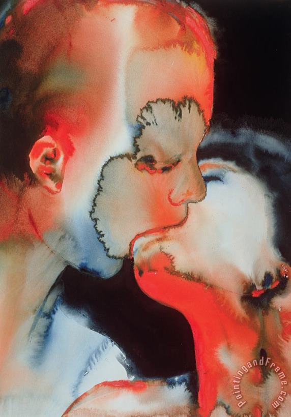 Close Up Kiss painting - Graham Dean Close Up Kiss Art Print