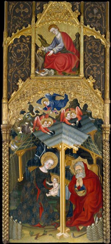 Guerau Gener Nativity And Saint John The Evangelist Art Print