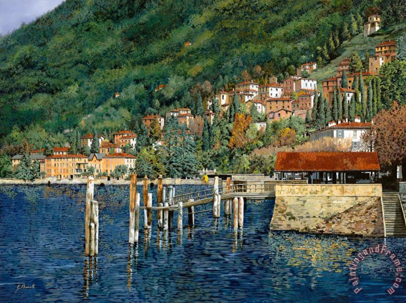 il porto di Bellano painting - Collection 7 il porto di Bellano Art Print