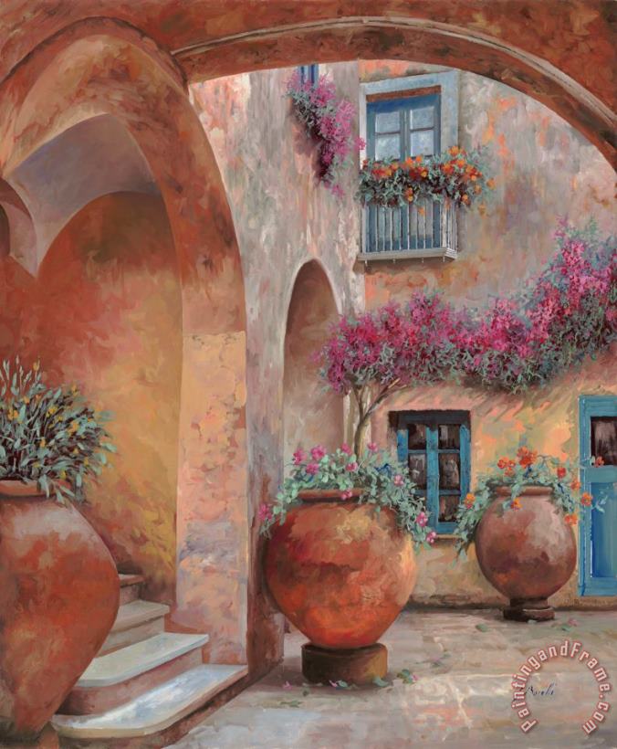 Le Arcate In Cortile painting - Collection 7 Le Arcate In Cortile Art Print