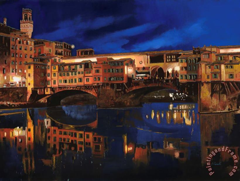 Notturno Fiorentino painting - Collection 7 Notturno Fiorentino Art Print
