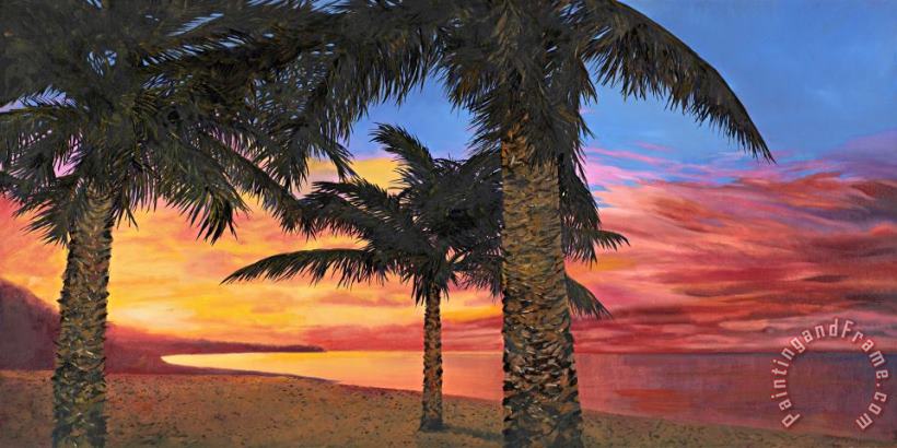 Collection 7 Palme Al Tramonto Art Painting