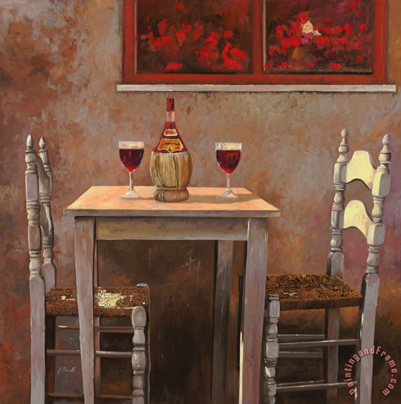 un fiasco di Chianti painting - Collection 7 un fiasco di Chianti Art Print