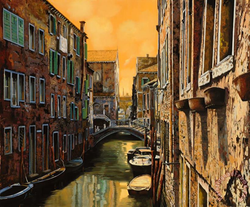 Venezia Al Tramonto painting - Collection 7 Venezia Al Tramonto Art Print