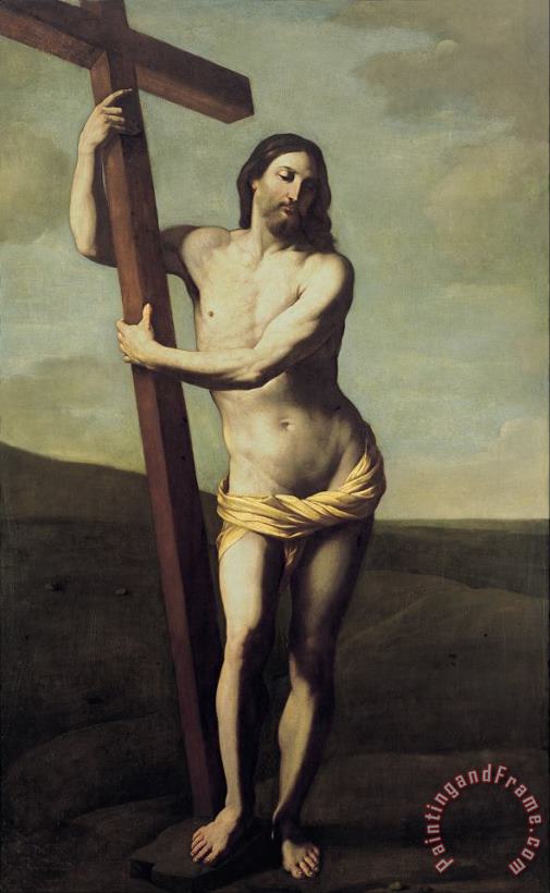 Guido Reni Cristo Resucitado Abrazado a La Cruz Art Print