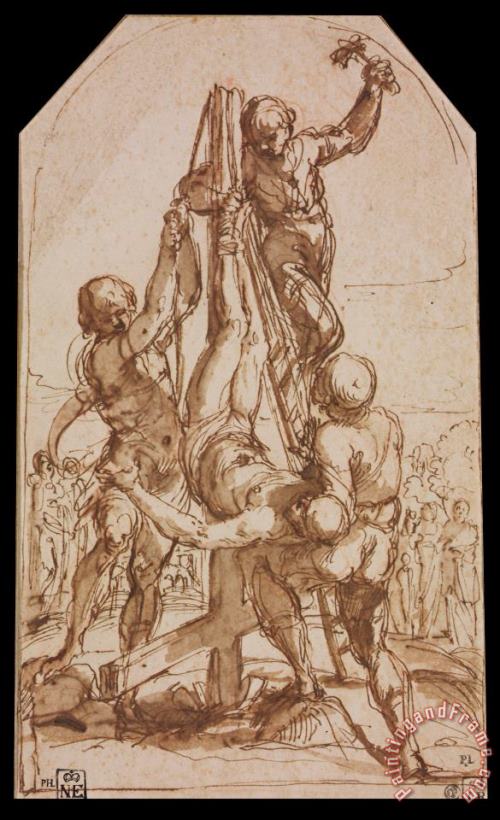Crucifixion of Saint Peter painting - Guido Reni Crucifixion of Saint Peter Art Print