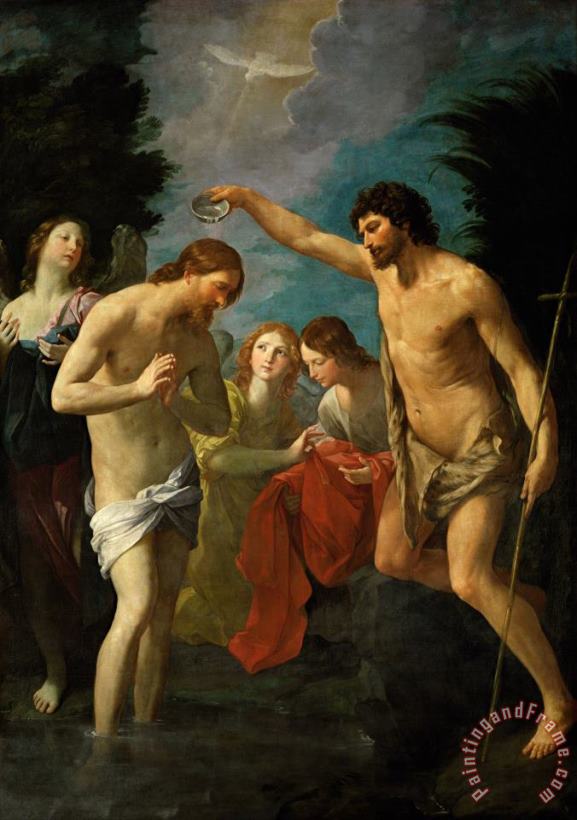 The Baptism of Christ painting - Guido Reni The Baptism of Christ Art Print