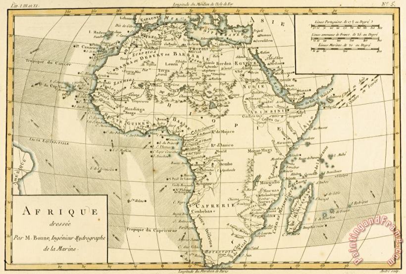 Guillaume Raynal Map of Africa Art Painting