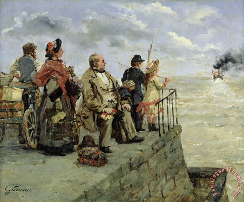 Leaving for Jersey painting - Guillaume Romain Fouace Leaving for Jersey Art Print