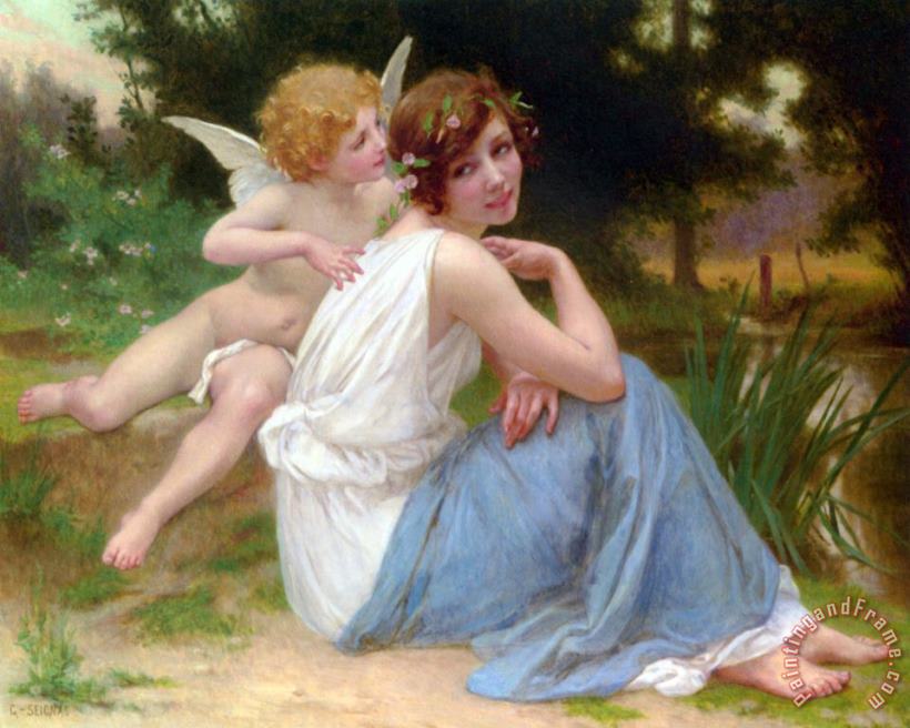 Cupid And Psyche painting - Guillaume Seignac Cupid And Psyche Art Print